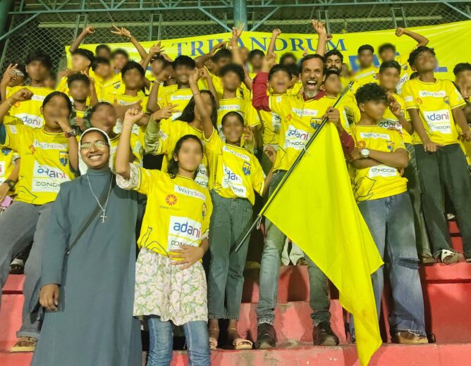 Children's home after the football match